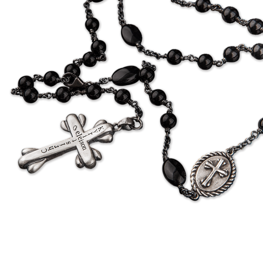 Kyrie Cross 10 Decades Rosary Necklace