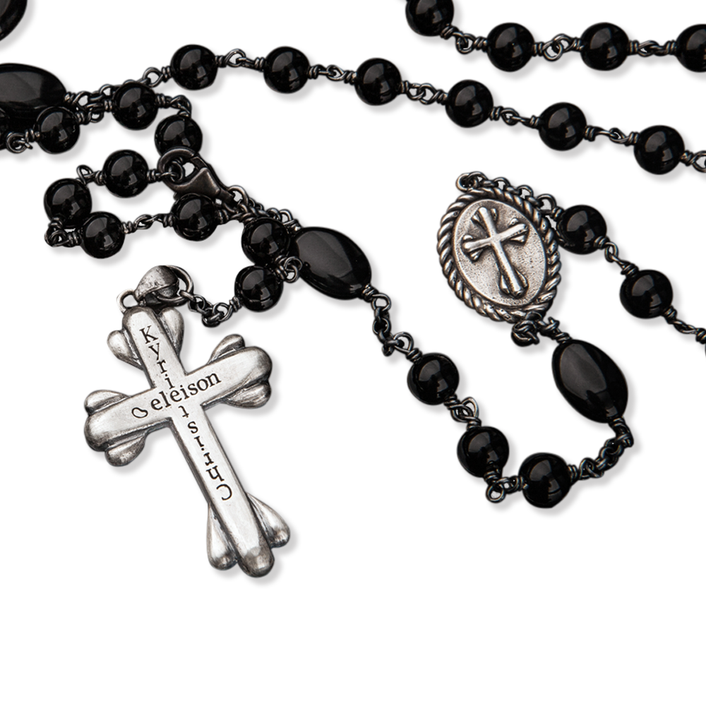 Kyrie Cross 10 Decades Rosary Necklace